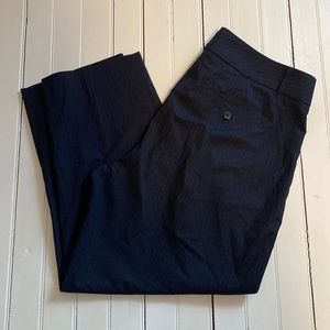 Banana Republic Avery Dress Pants Navy Blue Pin Stripes Size 14